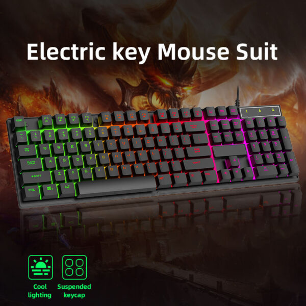 COMBO TECLADO MECÁNICO + MOUSE GAMER RGB COUSO