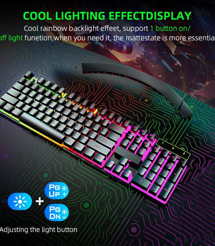 COMBO TECLADO MECÁNICO + MOUSE GAMER RGB COUSO